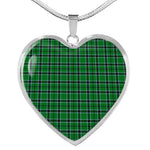 Innes Hunting Scottish Clan Heart Necklacemother's day gifts, gifts for mom, best gift for girlfriend, Tartan Heart Necklace Jewelry, Gold Heart Necklace, Silver Heart Necklace, Plaid Heart Necklace