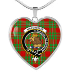 MacGregor Modern Scottish Clan Heart Necklacemother's day gifts, gifts for mom, best gift for girlfriend, Tartan Heart Necklace Jewelry, Gold Heart Necklace, Silver Heart Necklace, Plaid Heart Necklace