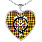 Jardine Yellow Scottish Clan Heart Necklacemother's day gifts, gifts for mom, best gift for girlfriend, Tartan Heart Necklace Jewelry, Gold Heart Necklace, Silver Heart Necklace, Plaid Heart Necklace