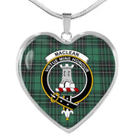 MacLean Hunting Ancient Scottish Clan Heart Necklacemother's day gifts, gifts for mom, best gift for girlfriend, Tartan Heart Necklace Jewelry, Gold Heart Necklace, Silver Heart Necklace, Plaid Heart Necklace