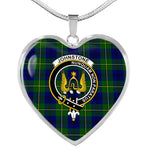 Johnstone Modern Scottish Clan Heart Necklacemother's day gifts, gifts for mom, best gift for girlfriend, Tartan Heart Necklace Jewelry, Gold Heart Necklace, Silver Heart Necklace, Plaid Heart Necklace