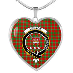 Lennox Scottish Clan Heart Necklacemother's day gifts, gifts for mom, best gift for girlfriend, Tartan Heart Necklace Jewelry, Gold Heart Necklace, Silver Heart Necklace, Plaid Heart Necklace