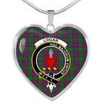 Logan Scottish Clan Heart Necklacemother's day gifts, gifts for mom, best gift for girlfriend, Tartan Heart Necklace Jewelry, Gold Heart Necklace, Silver Heart Necklace, Plaid Heart Necklace