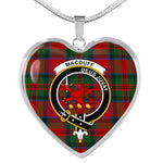 MacDuff Scottish Clan Heart Necklacemother's day gifts, gifts for mom, best gift for girlfriend, Tartan Heart Necklace Jewelry, Gold Heart Necklace, Silver Heart Necklace, Plaid Heart Necklace