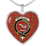 MacDougall Scottish Clan Heart Necklacemother's day gifts, gifts for mom, best gift for girlfriend, Tartan Heart Necklace Jewelry, Gold Heart Necklace, Silver Heart Necklace, Plaid Heart Necklace