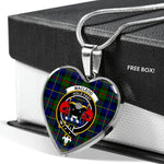 MacLeod Of Harris Modern Scottish Clan Heart Necklacemother's day gifts, gifts for mom, best gift for girlfriend, Tartan Heart Necklace Jewelry, Gold Heart Necklace, Silver Heart Necklace, Plaid Heart Necklace