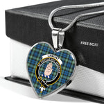 Lamont Ancient Scottish Clan Heart Necklacemother's day gifts, gifts for mom, best gift for girlfriend, Tartan Heart Necklace Jewelry, Gold Heart Necklace, Silver Heart Necklace, Plaid Heart Necklace