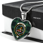 MacAuley Hunting Scottish Clan Heart Necklacemother's day gifts, gifts for mom, best gift for girlfriend, Tartan Heart Necklace Jewelry, Gold Heart Necklace, Silver Heart Necklace, Plaid Heart Necklace