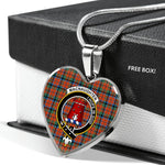 MacNaughten Ancient Scottish Clan Heart Necklacemother's day gifts, gifts for mom, best gift for girlfriend, Tartan Heart Necklace Jewelry, Gold Heart Necklace, Silver Heart Necklace, Plaid Heart Necklace