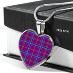 Jackson Scottish Clan Heart Necklacemother's day gifts, gifts for mom, best gift for girlfriend, Tartan Heart Necklace Jewelry, Gold Heart Necklace, Silver Heart Necklace, Plaid Heart Necklace