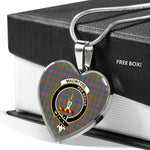 MacIntyre Ancient Scottish Clan Heart Necklacemother's day gifts, gifts for mom, best gift for girlfriend, Tartan Heart Necklace Jewelry, Gold Heart Necklace, Silver Heart Necklace, Plaid Heart Necklace
