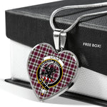 Little Dress Scottish Clan Heart Necklacemother's day gifts, gifts for mom, best gift for girlfriend, Tartan Heart Necklace Jewelry, Gold Heart Necklace, Silver Heart Necklace, Plaid Heart Necklace