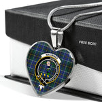 MacInnes Modern Scottish Clan Heart Necklacemother's day gifts, gifts for mom, best gift for girlfriend, Tartan Heart Necklace Jewelry, Gold Heart Necklace, Silver Heart Necklace, Plaid Heart Necklace