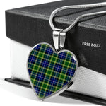 MacKellar Scottish Clan Heart Necklacemother's day gifts, gifts for mom, best gift for girlfriend, Tartan Heart Necklace Jewelry, Gold Heart Necklace, Silver Heart Necklace, Plaid Heart Necklace