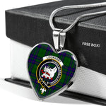 Lockhart Modern Scottish Clan Heart Necklacemother's day gifts, gifts for mom, best gift for girlfriend, Tartan Heart Necklace Jewelry, Gold Heart Necklace, Silver Heart Necklace, Plaid Heart Necklace