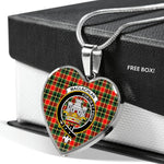 MacLachlan Hunting Modern Scottish Clan Heart Necklacemother's day gifts, gifts for mom, best gift for girlfriend, Tartan Heart Necklace Jewelry, Gold Heart Necklace, Silver Heart Necklace, Plaid Heart Necklace