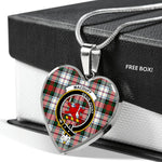 MacDuff Dress Modern Scottish Clan Heart Necklacemother's day gifts, gifts for mom, best gift for girlfriend, Tartan Heart Necklace Jewelry, Gold Heart Necklace, Silver Heart Necklace, Plaid Heart Necklace