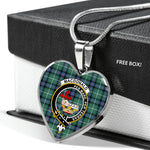 MacDonald Clan Donald Of The Isles Hunting Ancient Scottish Clan Heart Necklacemother's day gifts, gifts for mom, best gift for girlfriend, Tartan Heart Necklace Jewelry, Gold Heart Necklace, Silver Heart Necklace, Plaid Heart Necklace