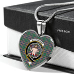MacFarlane Hunting Ancient Scottish Clan Heart Necklacemother's day gifts, gifts for mom, best gift for girlfriend, Tartan Heart Necklace Jewelry, Gold Heart Necklace, Silver Heart Necklace, Plaid Heart Necklace