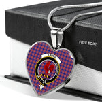 Laing Of Archiestown Scottish Clan Heart Necklacemother's day gifts, gifts for mom, best gift for girlfriend, Tartan Heart Necklace Jewelry, Gold Heart Necklace, Silver Heart Necklace, Plaid Heart Necklace