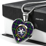 Inglis Modern Scottish Clan Heart Necklacemother's day gifts, gifts for mom, best gift for girlfriend, Tartan Heart Necklace Jewelry, Gold Heart Necklace, Silver Heart Necklace, Plaid Heart Necklace