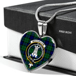 MacCallum Modern Scottish Clan Heart Necklacemother's day gifts, gifts for mom, best gift for girlfriend, Tartan Heart Necklace Jewelry, Gold Heart Necklace, Silver Heart Necklace, Plaid Heart Necklace