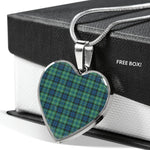MacNeill Of Colonsay Scottish Clan Heart Necklacemother's day gifts, gifts for mom, best gift for girlfriend, Tartan Heart Necklace Jewelry, Gold Heart Necklace, Silver Heart Necklace, Plaid Heart Necklace