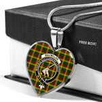 MacMillan Scottish Clan Heart Necklacemother's day gifts, gifts for mom, best gift for girlfriend, Tartan Heart Necklace Jewelry, Gold Heart Necklace, Silver Heart Necklace, Plaid Heart Necklace