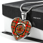 MacGill Scottish Clan Heart Necklacemother's day gifts, gifts for mom, best gift for girlfriend, Tartan Heart Necklace Jewelry, Gold Heart Necklace, Silver Heart Necklace, Plaid Heart Necklace