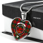 MacDuff Scottish Clan Heart Necklacemother's day gifts, gifts for mom, best gift for girlfriend, Tartan Heart Necklace Jewelry, Gold Heart Necklace, Silver Heart Necklace, Plaid Heart Necklace