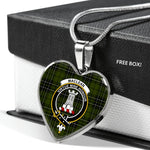 MacLean Hunting Scottish Clan Heart Necklacemother's day gifts, gifts for mom, best gift for girlfriend, Tartan Heart Necklace Jewelry, Gold Heart Necklace, Silver Heart Necklace, Plaid Heart Necklace
