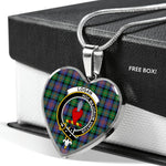 Logan Ancient Scottish Clan Heart Necklacemother's day gifts, gifts for mom, best gift for girlfriend, Tartan Heart Necklace Jewelry, Gold Heart Necklace, Silver Heart Necklace, Plaid Heart Necklace