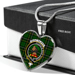 MacAlpine Modern Scottish Clan Heart Necklacemother's day gifts, gifts for mom, best gift for girlfriend, Tartan Heart Necklace Jewelry, Gold Heart Necklace, Silver Heart Necklace, Plaid Heart Necklace
