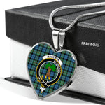 MacEwan Ancient Scottish Clan Heart Necklacemother's day gifts, gifts for mom, best gift for girlfriend, Tartan Heart Necklace Jewelry, Gold Heart Necklace, Silver Heart Necklace, Plaid Heart Necklace