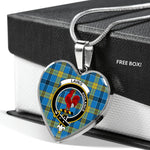 Laing Ancient Scottish Clan Heart Necklacemother's day gifts, gifts for mom, best gift for girlfriend, Tartan Heart Necklace Jewelry, Gold Heart Necklace, Silver Heart Necklace, Plaid Heart Necklace
