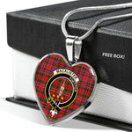 MacAlister Modern Scottish Clan Heart Necklacemother's day gifts, gifts for mom, best gift for girlfriend, Tartan Heart Necklace Jewelry, Gold Heart Necklace, Silver Heart Necklace, Plaid Heart Necklace