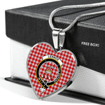 Lennox Dress Scottish Clan Heart Necklacemother's day gifts, gifts for mom, best gift for girlfriend, Tartan Heart Necklace Jewelry, Gold Heart Necklace, Silver Heart Necklace, Plaid Heart Necklace