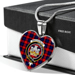 MacLachlan Modern Scottish Clan Heart Necklacemother's day gifts, gifts for mom, best gift for girlfriend, Tartan Heart Necklace Jewelry, Gold Heart Necklace, Silver Heart Necklace, Plaid Heart Necklace