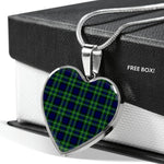 MacNeill Of Colonsay Hunting Scottish Clan Heart Necklacemother's day gifts, gifts for mom, best gift for girlfriend, Tartan Heart Necklace Jewelry, Gold Heart Necklace, Silver Heart Necklace, Plaid Heart Necklace