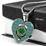Irvine Scottish Clan Heart Necklacemother's day gifts, gifts for mom, best gift for girlfriend, Tartan Heart Necklace Jewelry, Gold Heart Necklace, Silver Heart Necklace, Plaid Heart Necklace