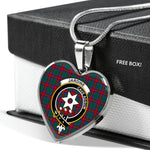Jardine Dress Scottish Clan Heart Necklacemother's day gifts, gifts for mom, best gift for girlfriend, Tartan Heart Necklace Jewelry, Gold Heart Necklace, Silver Heart Necklace, Plaid Heart Necklace