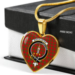 MacAlister Of Glenbarr Scottish Clan Heart Necklacemother's day gifts, gifts for mom, best gift for girlfriend, Tartan Heart Necklace Jewelry, Gold Heart Necklace, Silver Heart Necklace, Plaid Heart Necklace