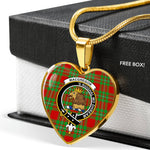 MacGregor Modern Scottish Clan Heart Necklacemother's day gifts, gifts for mom, best gift for girlfriend, Tartan Heart Necklace Jewelry, Gold Heart Necklace, Silver Heart Necklace, Plaid Heart Necklace