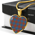 MacBeth Modern Scottish Clan Heart Necklacemother's day gifts, gifts for mom, best gift for girlfriend, Tartan Heart Necklace Jewelry, Gold Heart Necklace, Silver Heart Necklace, Plaid Heart Necklace