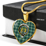Johnstone Dress Scottish Clan Heart Necklacemother's day gifts, gifts for mom, best gift for girlfriend, Tartan Heart Necklace Jewelry, Gold Heart Necklace, Silver Heart Necklace, Plaid Heart Necklace