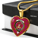 Lumsden Of Clova Scottish Clan Heart Necklacemother's day gifts, gifts for mom, best gift for girlfriend, Tartan Heart Necklace Jewelry, Gold Heart Necklace, Silver Heart Necklace, Plaid Heart Necklace