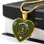 MacAlister Of Glenbarr Hunting Scottish Clan Heart Necklacemother's day gifts, gifts for mom, best gift for girlfriend, Tartan Heart Necklace Jewelry, Gold Heart Necklace, Silver Heart Necklace, Plaid Heart Necklace