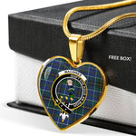 MacInnes Modern Scottish Clan Heart Necklacemother's day gifts, gifts for mom, best gift for girlfriend, Tartan Heart Necklace Jewelry, Gold Heart Necklace, Silver Heart Necklace, Plaid Heart Necklace