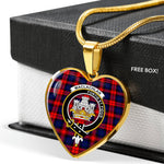 MacLachlan Modern Scottish Clan Heart Necklacemother's day gifts, gifts for mom, best gift for girlfriend, Tartan Heart Necklace Jewelry, Gold Heart Necklace, Silver Heart Necklace, Plaid Heart Necklace