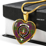 MacIntyre Or Glen Orchy Purple Scottish Clan Heart Necklacemother's day gifts, gifts for mom, best gift for girlfriend, Tartan Heart Necklace Jewelry, Gold Heart Necklace, Silver Heart Necklace, Plaid Heart Necklace